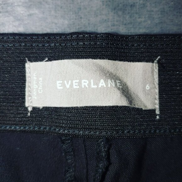 Everlane The Side Zip Stretch‎ Cotton Pant in Black Size 6 Corporate Goth Career - Picture 4 of 8